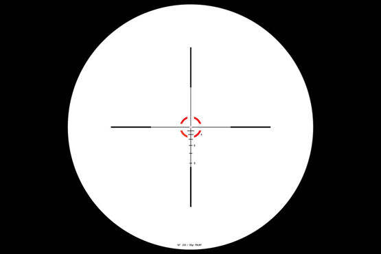 Credo 1-6x24 SFP scope features the BDC segmented circle reticle calibrated for 223 ammo